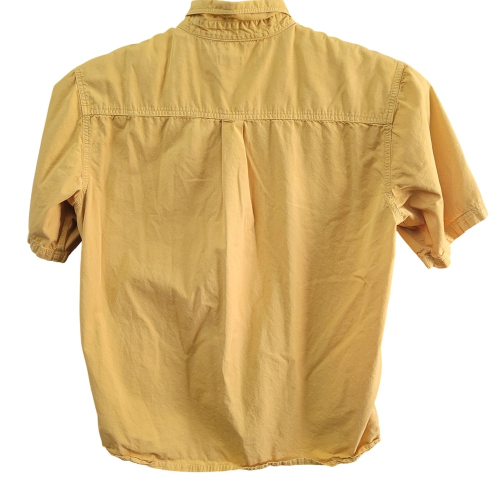 Territory Ahead Mens XLT Mustard Yellow Cotton Short Sleeve Button Up Shirt - Picture 3 of 7